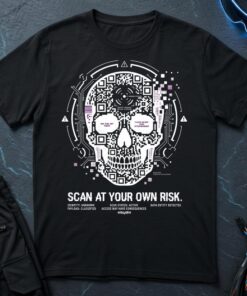 CyberSkull Qr Code T-Shirt