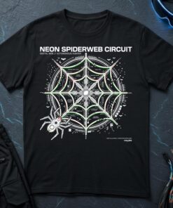 Neon Spiderweb Circuit T-Shirt