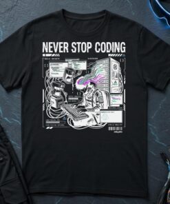 Never Stop Coding T-Shirt